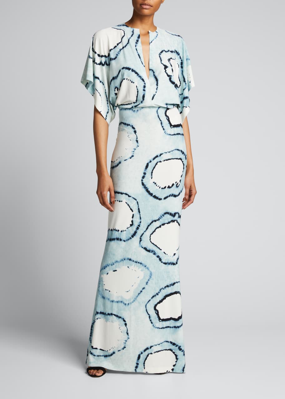 norma kamali tie dye dress