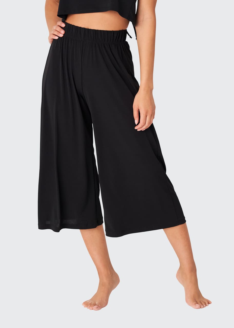 Samba Cropped Wide Leg Pants Black