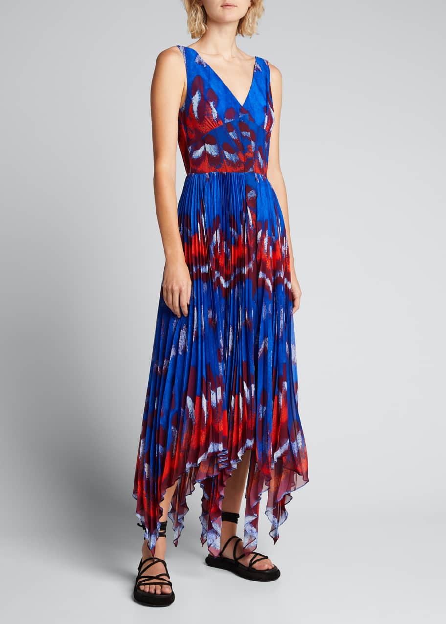 butterfly fit and flare dress Embellished Butterfly Fit and Flare Tea-Length Dress