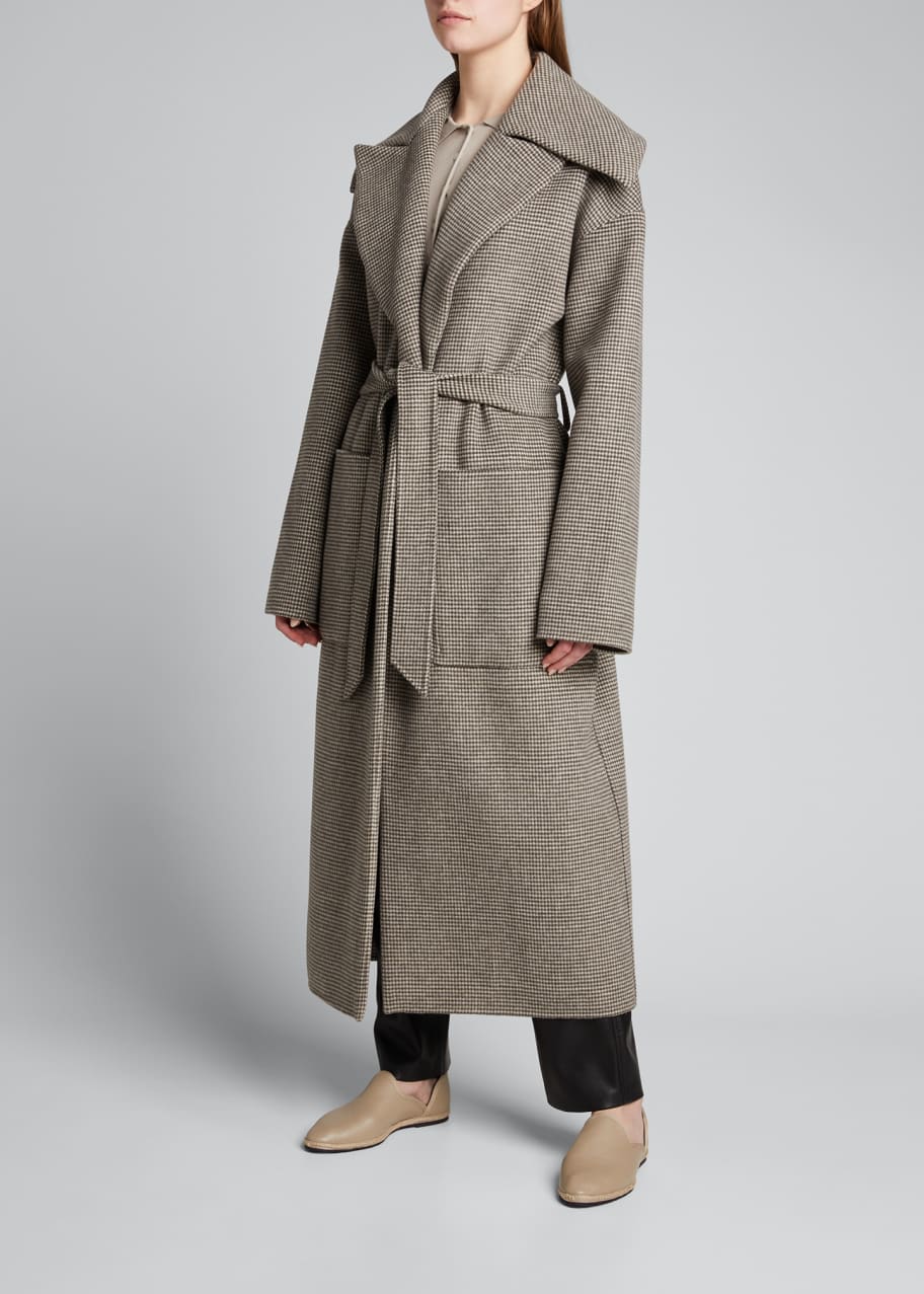 Nanushka check coat deals