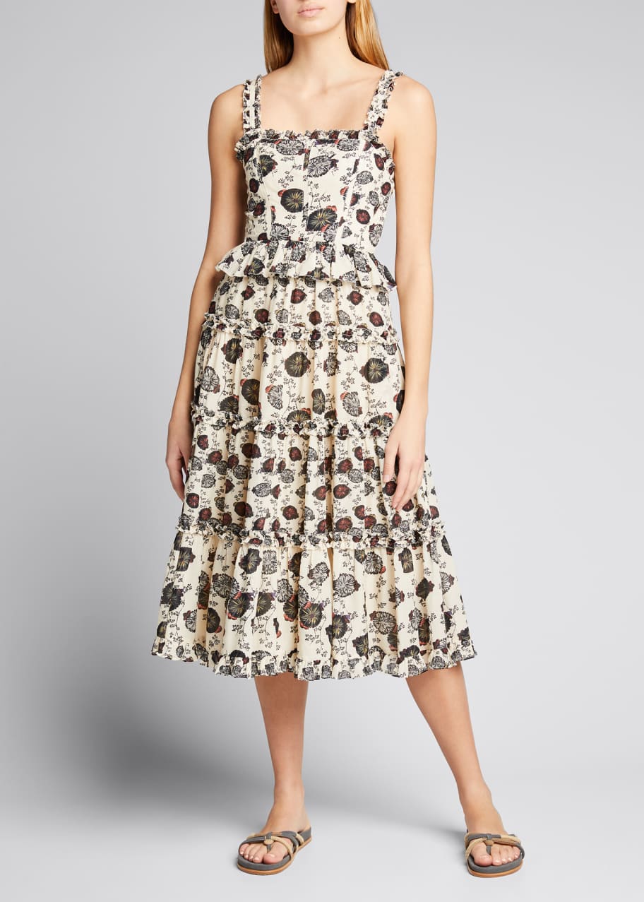 strapless open back dress Avalon Square Neck Midi Dress main image 0