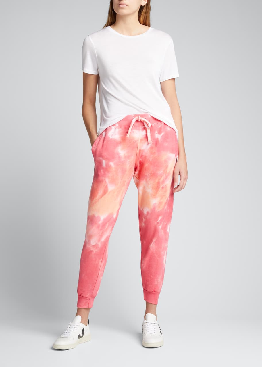 Orange and pink tie dye sweatpants shop