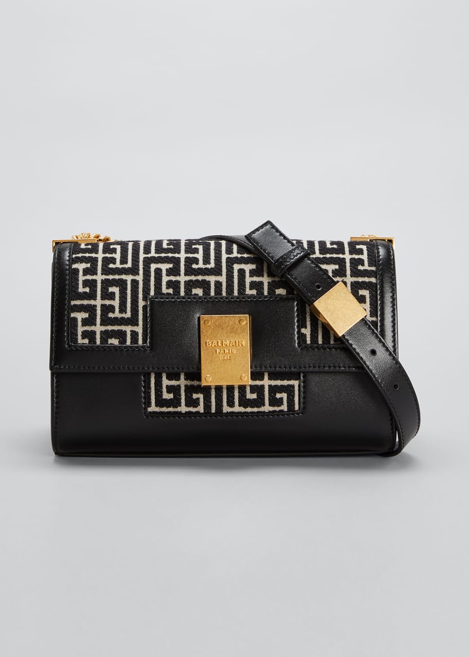 Balmain 1945 Medium Monogram Jacquard Shoulder Bag Bergdorf Goodman