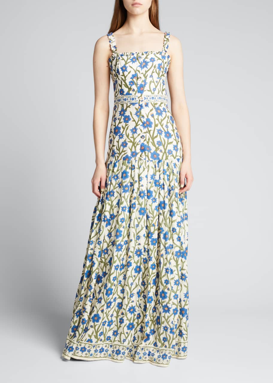 Agua by Agua Bendita Avellana Floral Button-Down Maxi Dress - Bergdorf ...