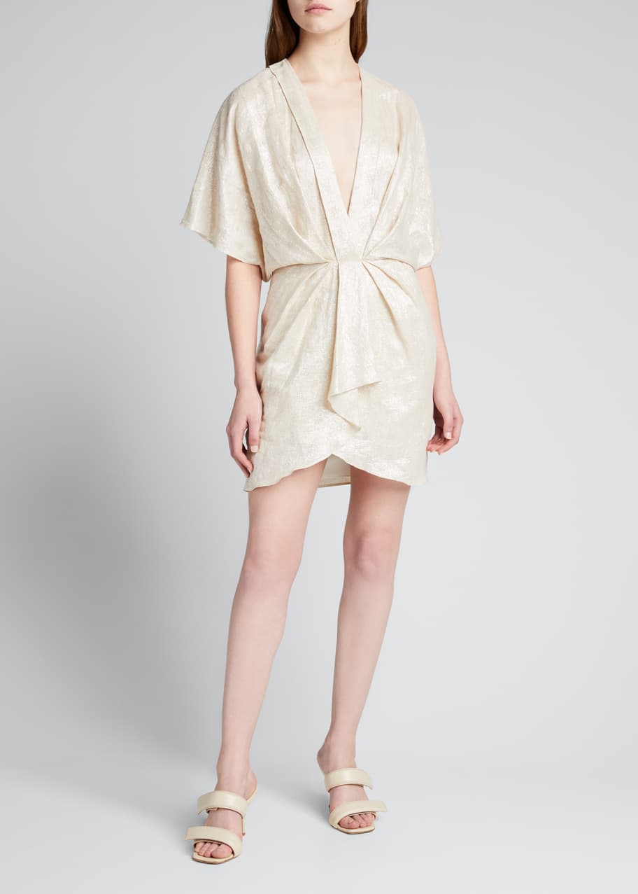 Iro Halsey Gathered Metallic Dress - Bergdorf Goodman