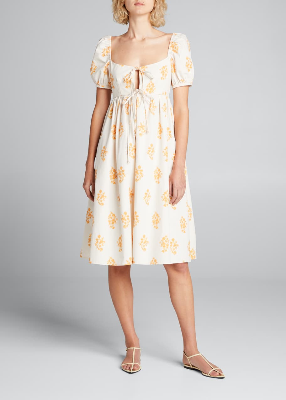 Ciao Lucia Alessia Printed Tie-Front Dress - Bergdorf Goodman