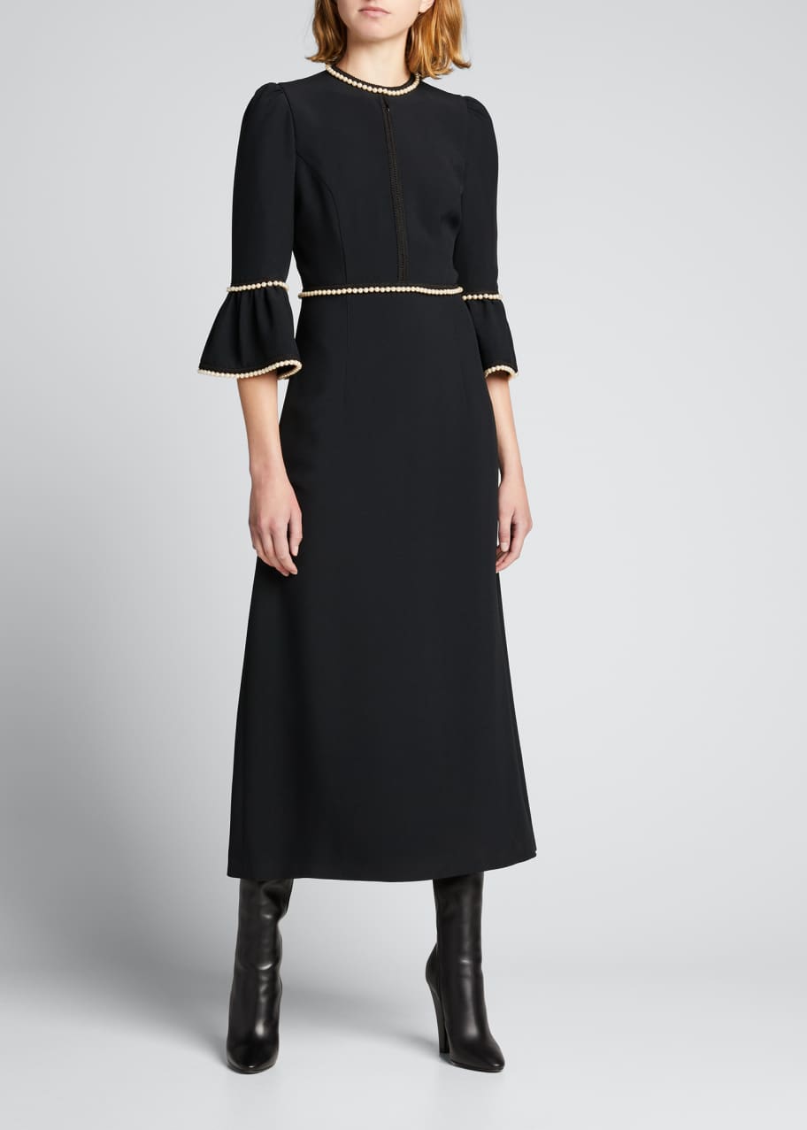 andrew gn midi dress Andrew Gn Floral Midi Dress in Green  UFO No More