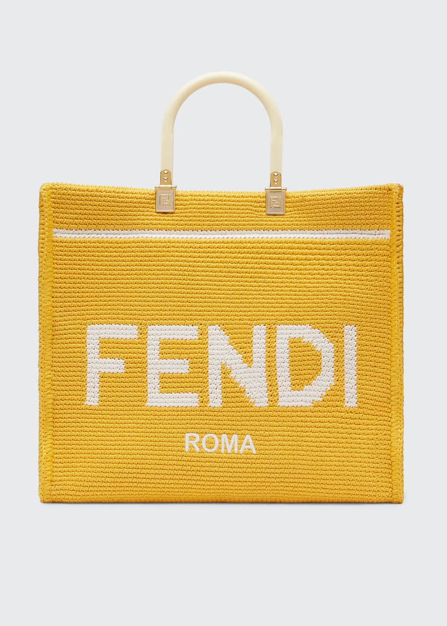 Fendi Sunshine Bicolor Logo Medium Tote Bag - Bergdorf Goodman