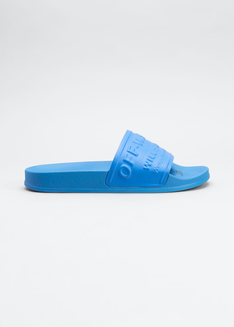 Off White Logo Flat Pool Slide Sandals Bergdorf Goodman