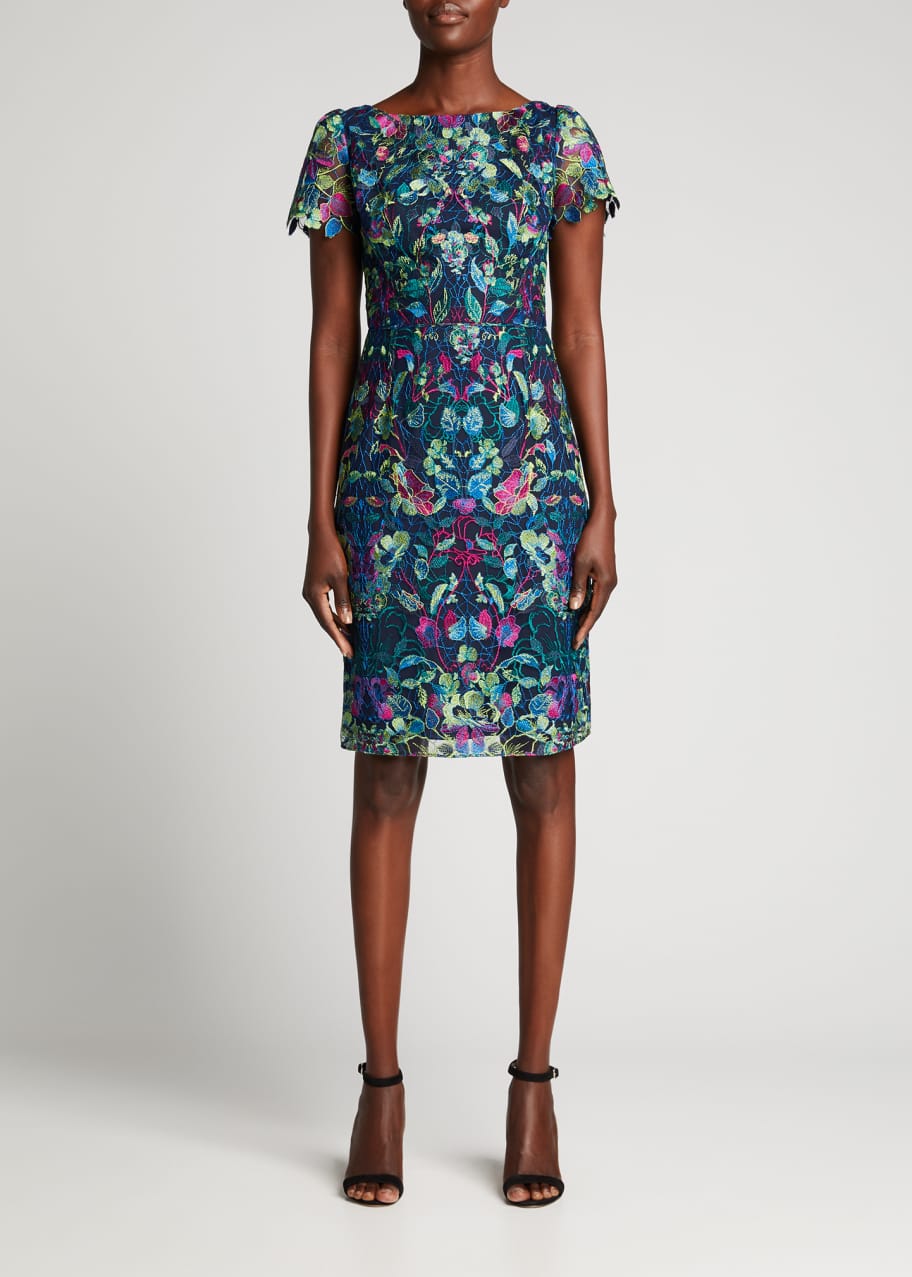 Marchesa notte deals guipure lace dress