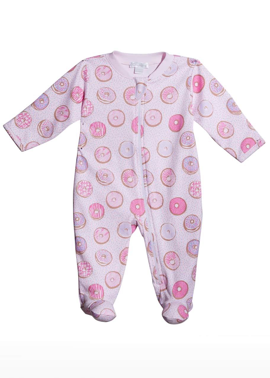 Kissy Kissy Girl's Donuts ZipUp Footie Pajamas, Size Newborn9M