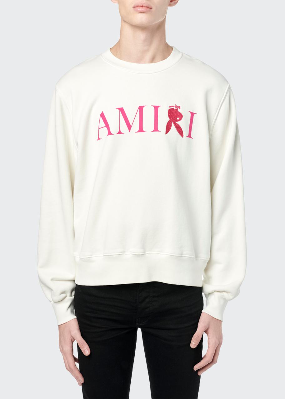 Amiri White Playboy Crewneck Sweatshirt RARE Amiri X Playboy