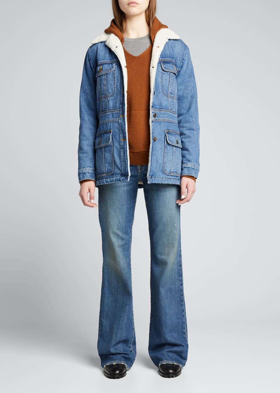 Scarlett Faux Sherpa Denim Jacket