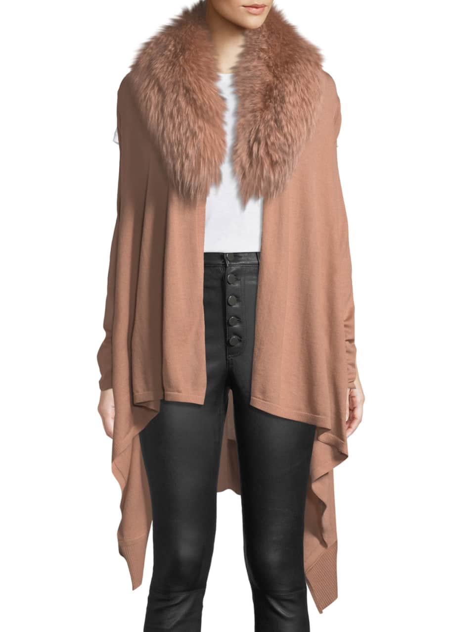 Alice and olivia izzy fur collar cardigan online