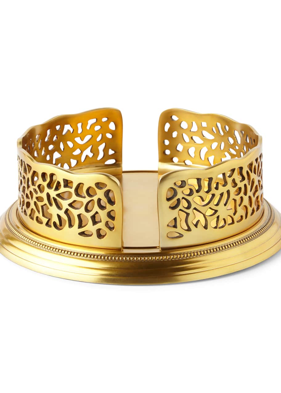 Godinger GoldTone Pierced Salad Plate Holder Bergdorf Goodman