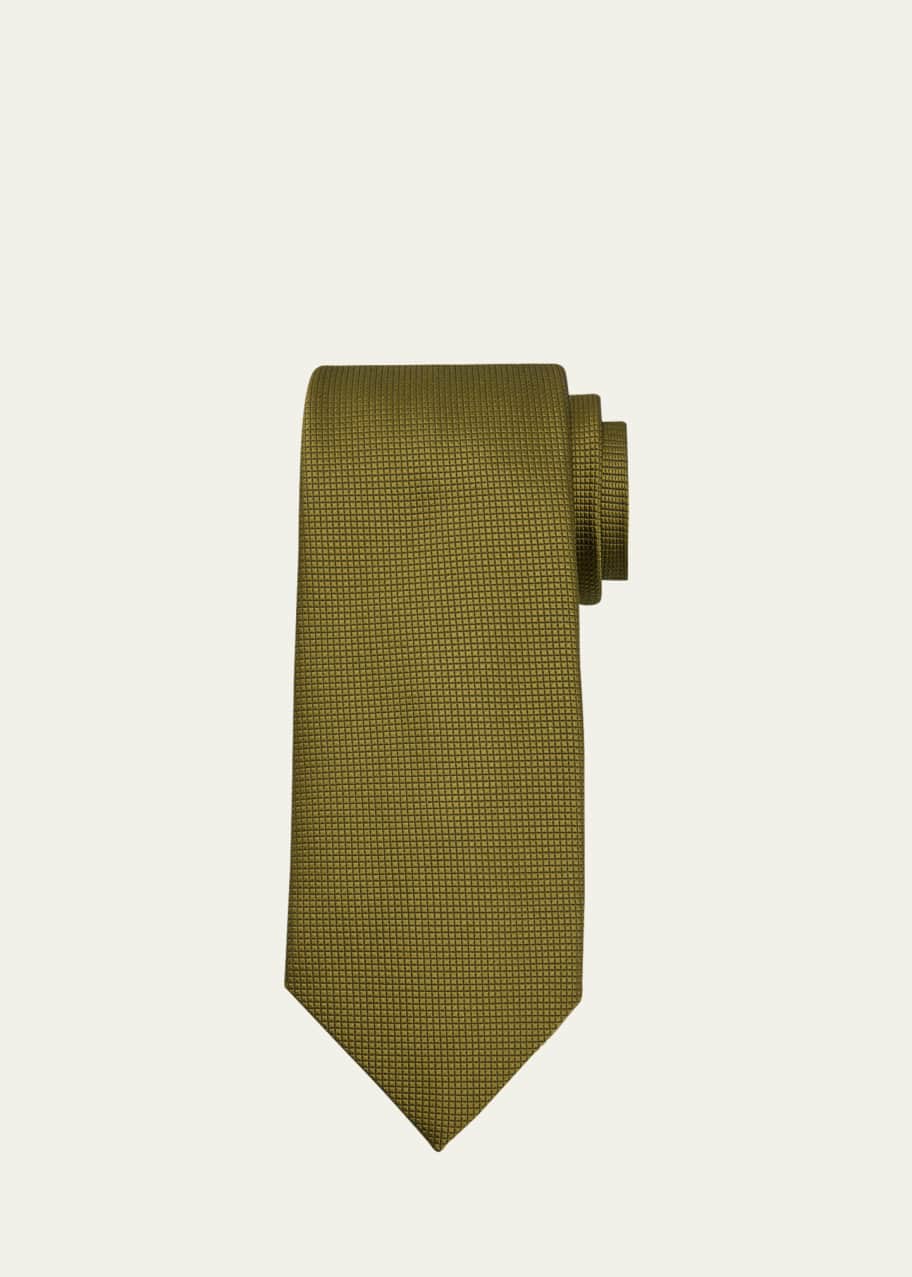 Image 1 of 1: Men's Micro-Textured Silk Tie