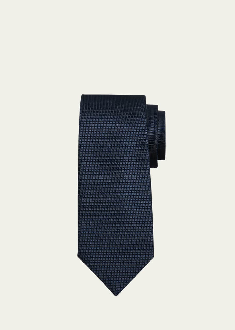 Image 1 of 1: Men's Micro-Textured Silk Tie
