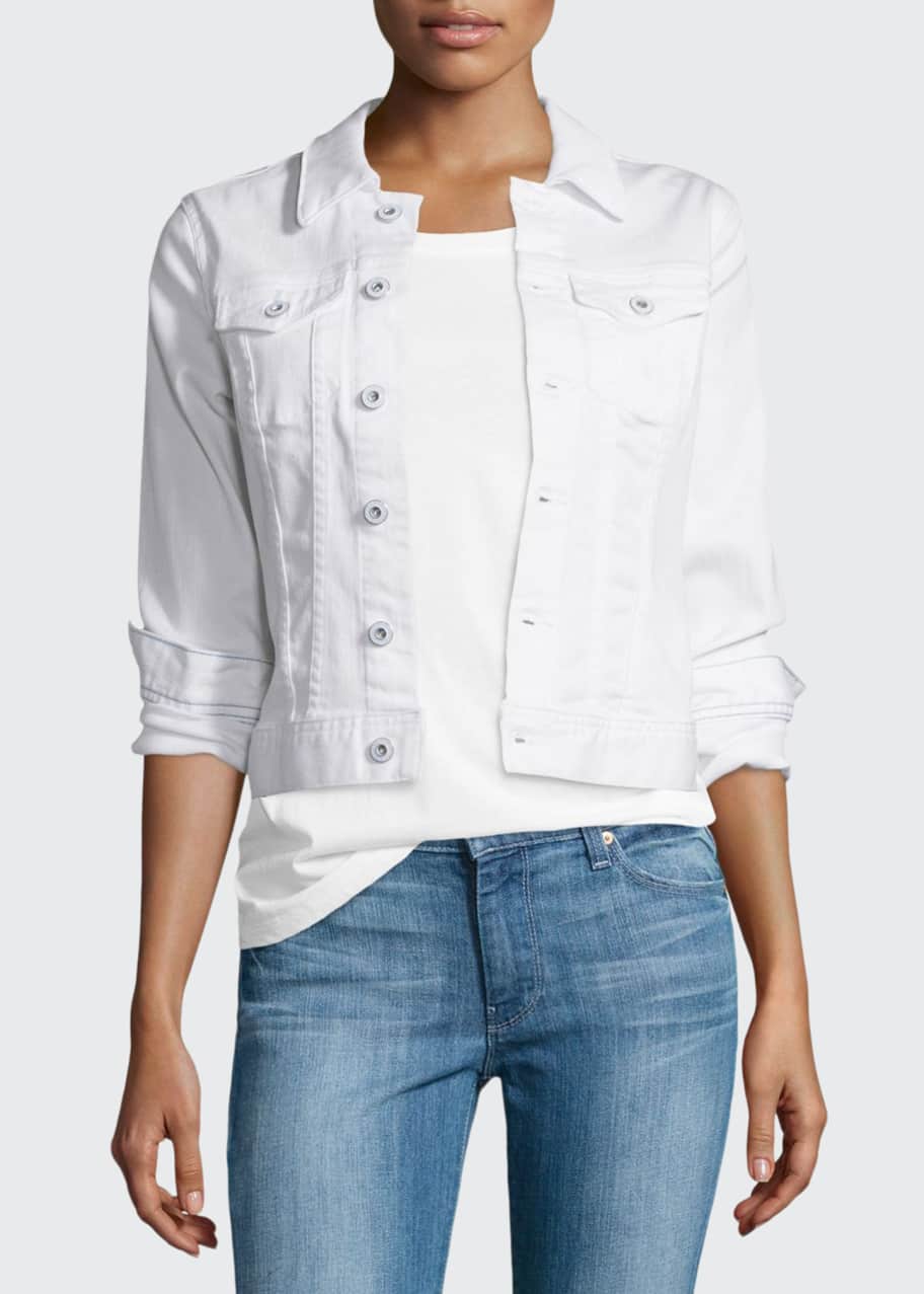 Ag robyn store denim jacket white