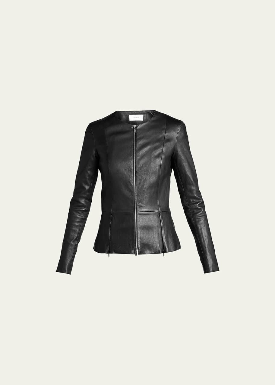 THE ROW Anasta Leather Zip-Front Jacket - Bergdorf Goodman