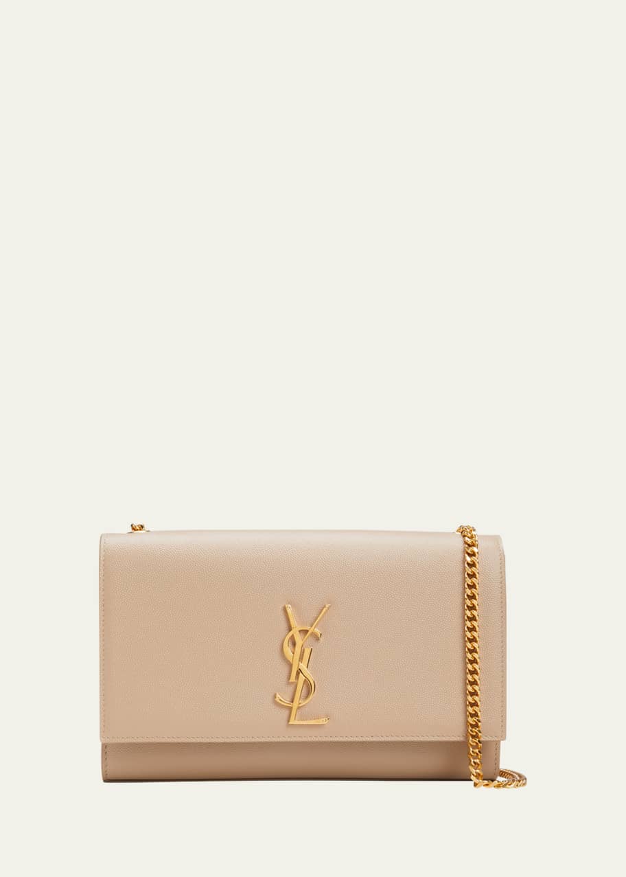 Image 1 of 1: Kate Medium YSL Crossbody Bag in Grained Leather