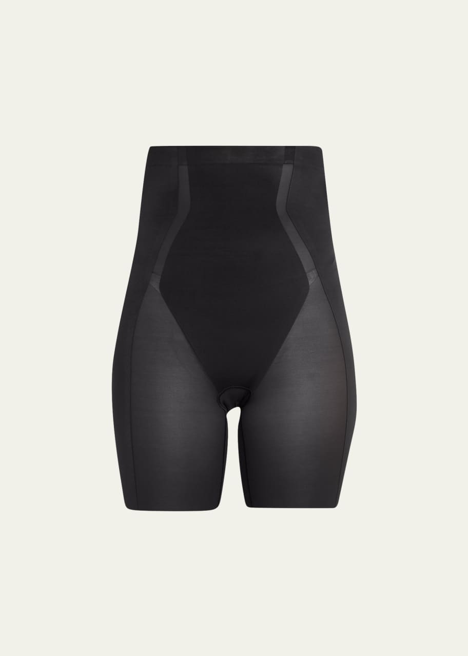 SPANX Black Haute Contour Mid-Thigh Shorts