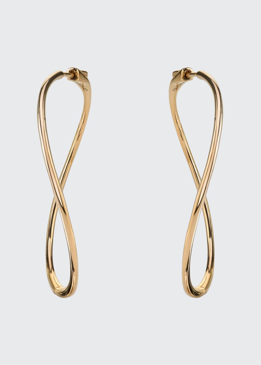 Image 1 of 1: 18k Rose Gold Twisted Hoop Earrings