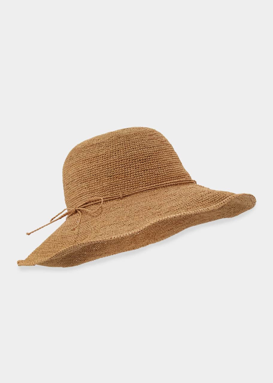 Helen Kaminski Tahani Crochet Raffia Hat Bergdorf Goodman