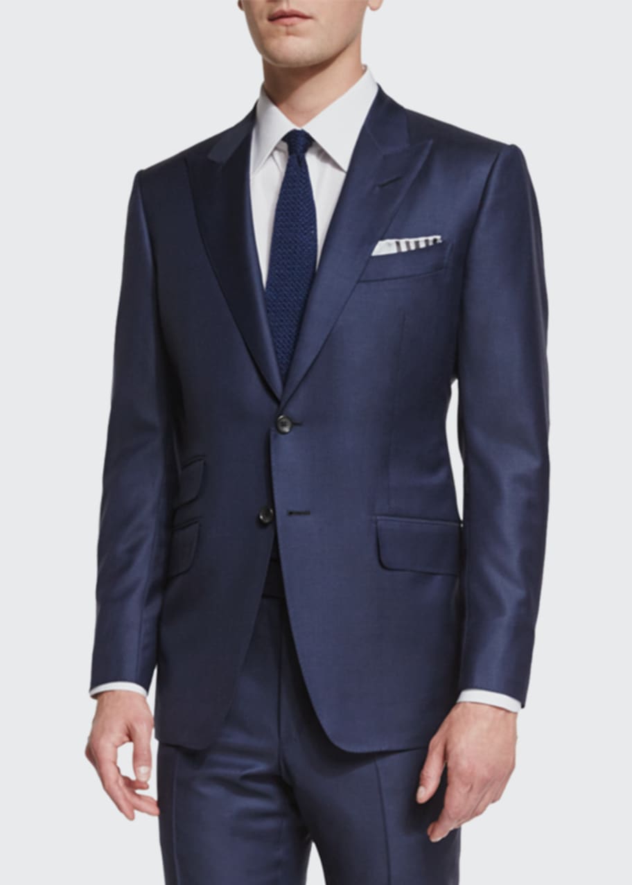 TOM FORD O'Connor Base Sharkskin Two-Piece Suit, Bright Navy