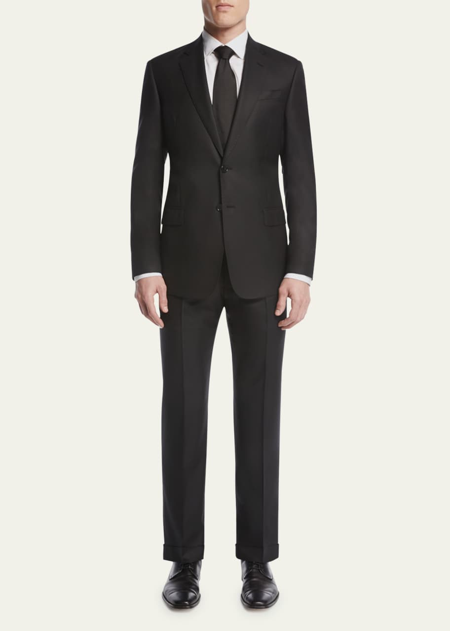 Giorgio Armani Soft Basic Two-Piece Suit, Black - Bergdorf Goodman