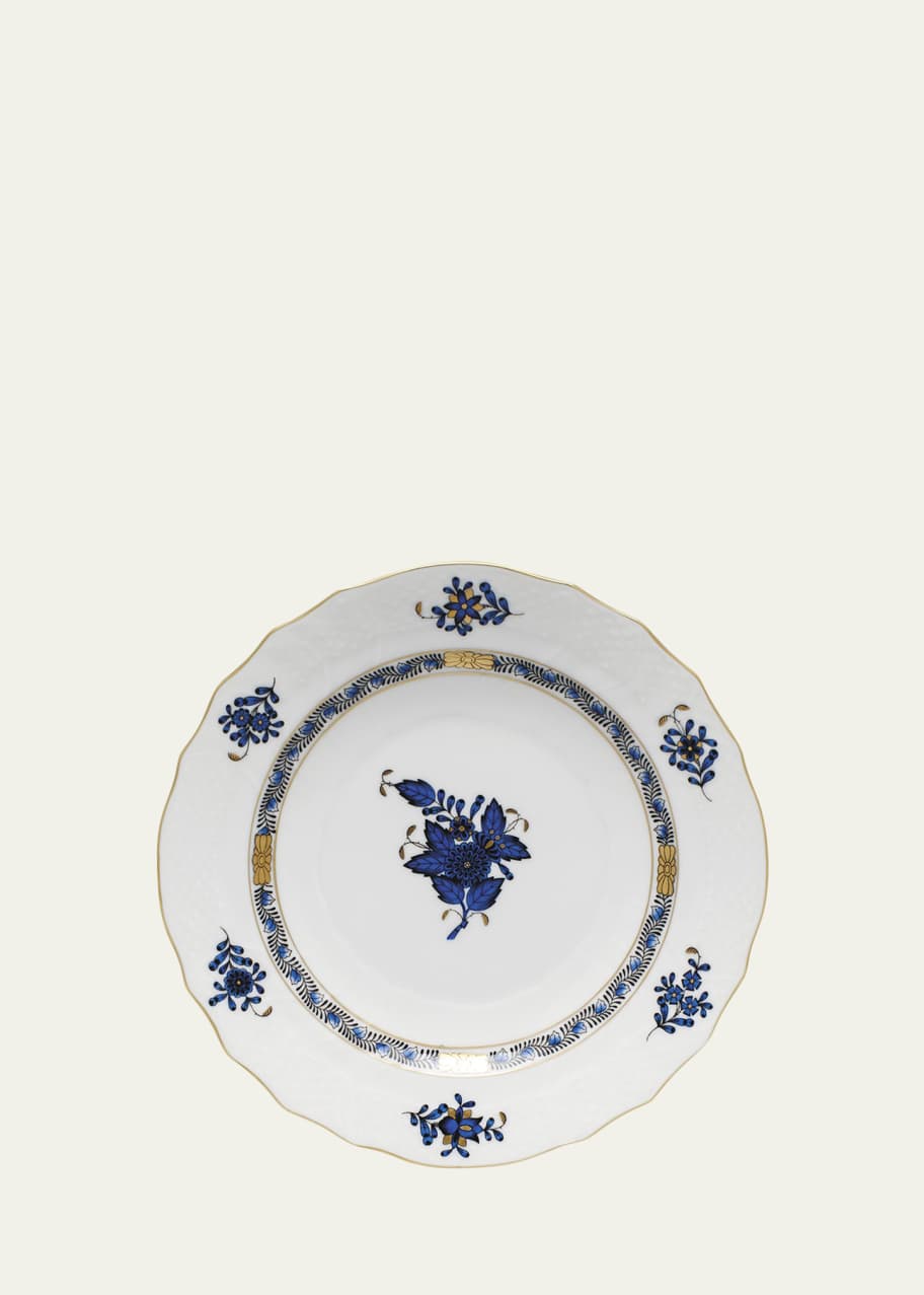 Image 1 of 1: Chinese Bouquet Black Sapphire Salad Plate