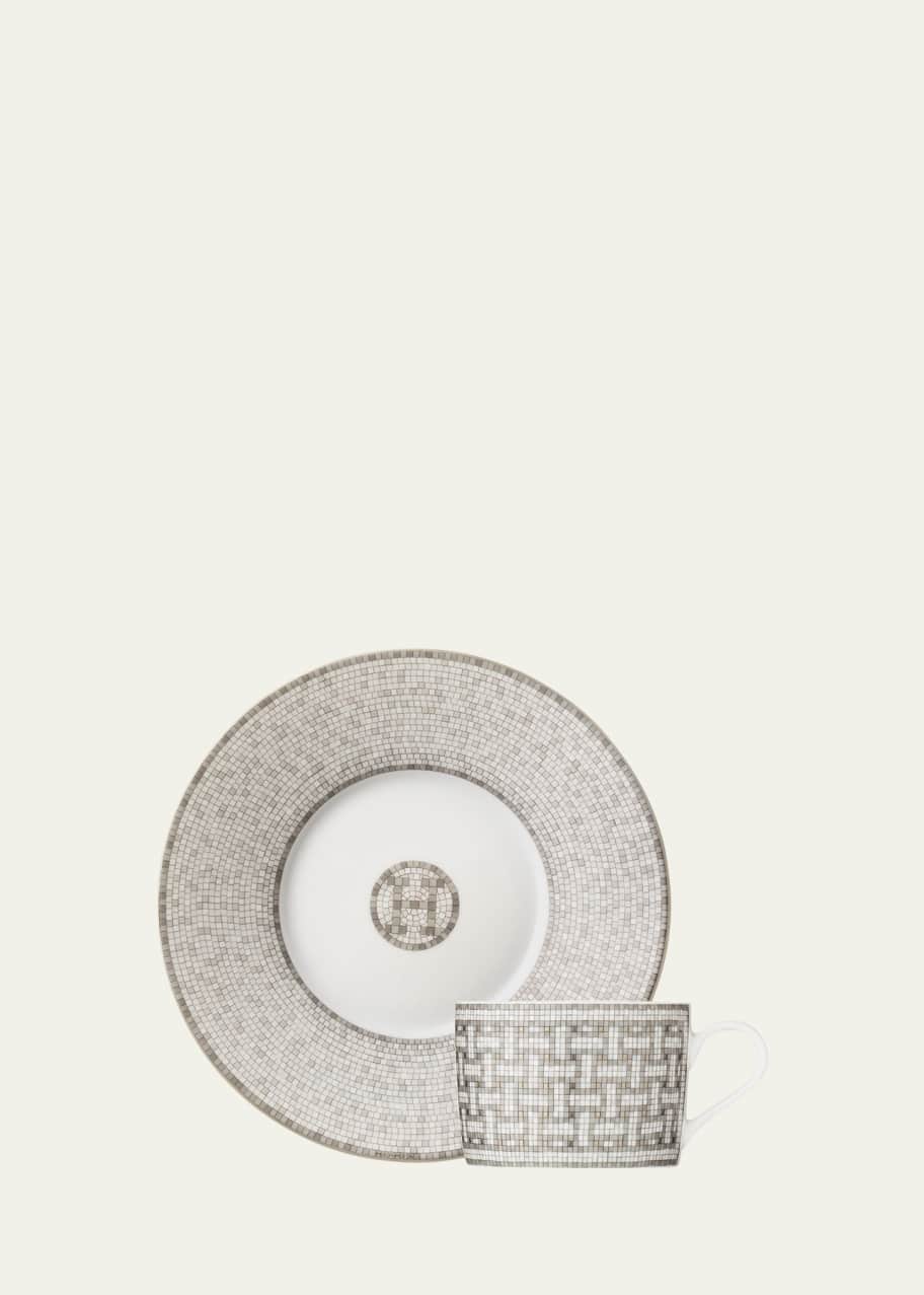 Image 1 of 1: Mosaique au 24 Platinum Tea Cup & Saucer