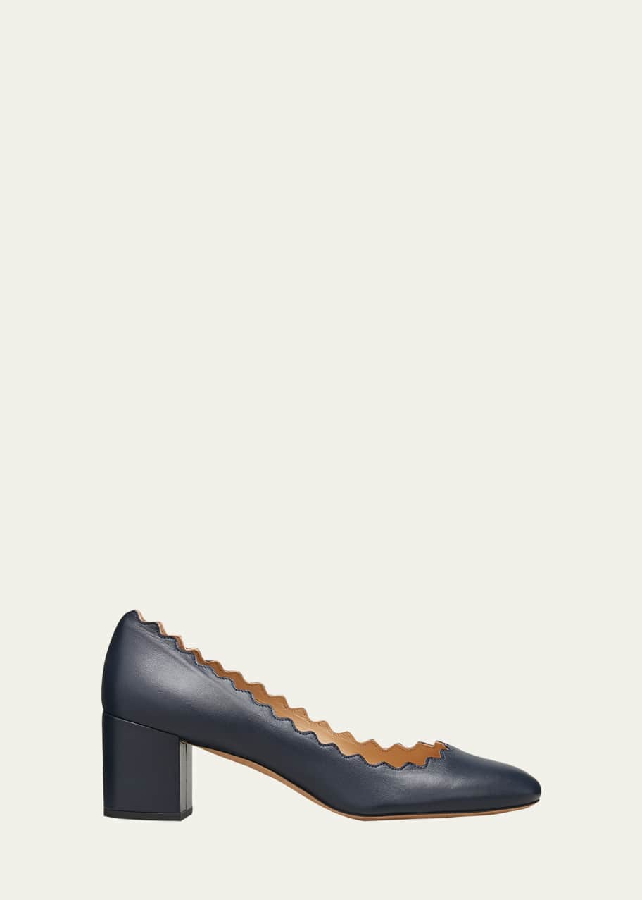 Chloe Scalloped Leather Pumps Bergdorf Goodman