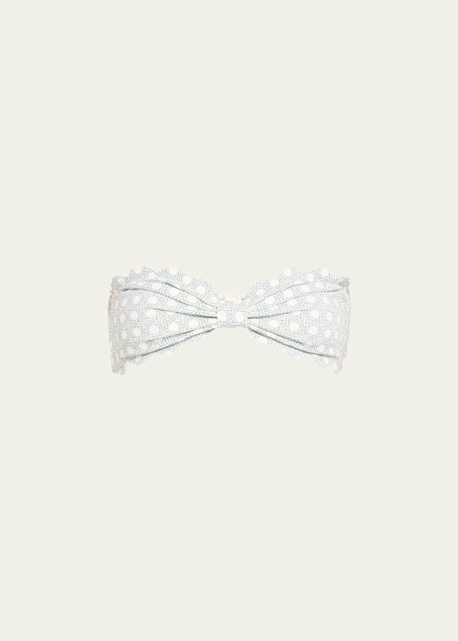Image 1 of 1: Antibes Scalloped Bandeau Swim Top