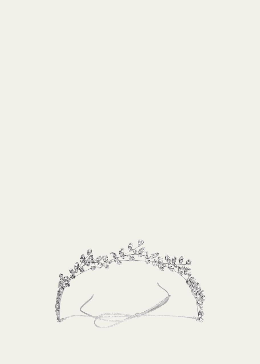 Image 1 of 1: Vera Crystal Leaf Circlet Headband