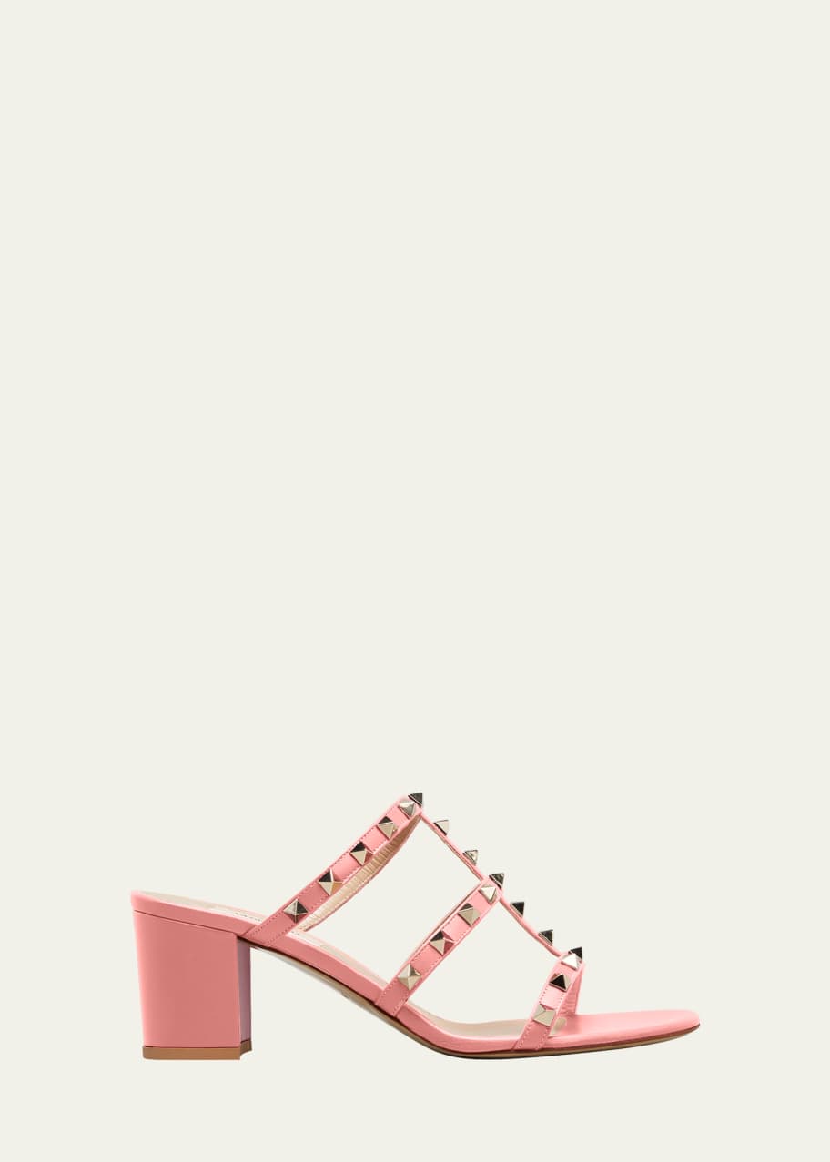 Valentino Garavani Rockstud Caged 60mm Slide Sandals Bergdorf Goodman