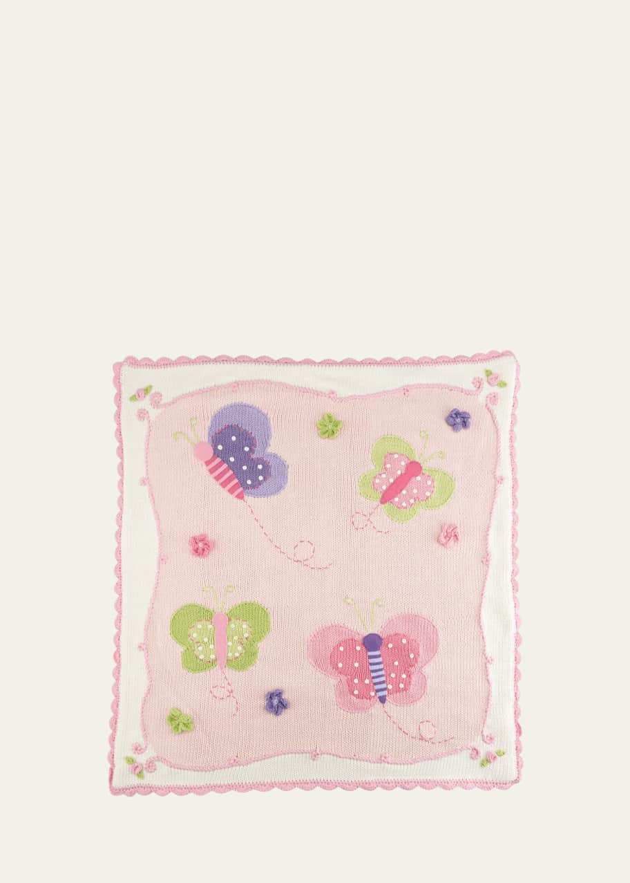 Image 1 of 1: Kids' Butterfly Scalloped Blanket