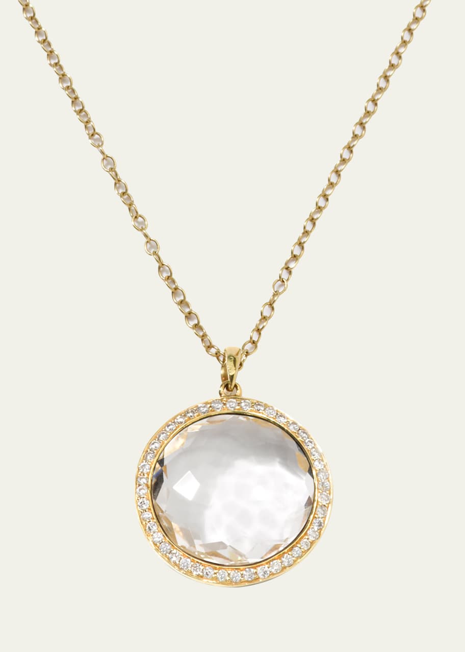 Image 1 of 1: Medium Pendant Necklace in 18K Gold with Diamonds