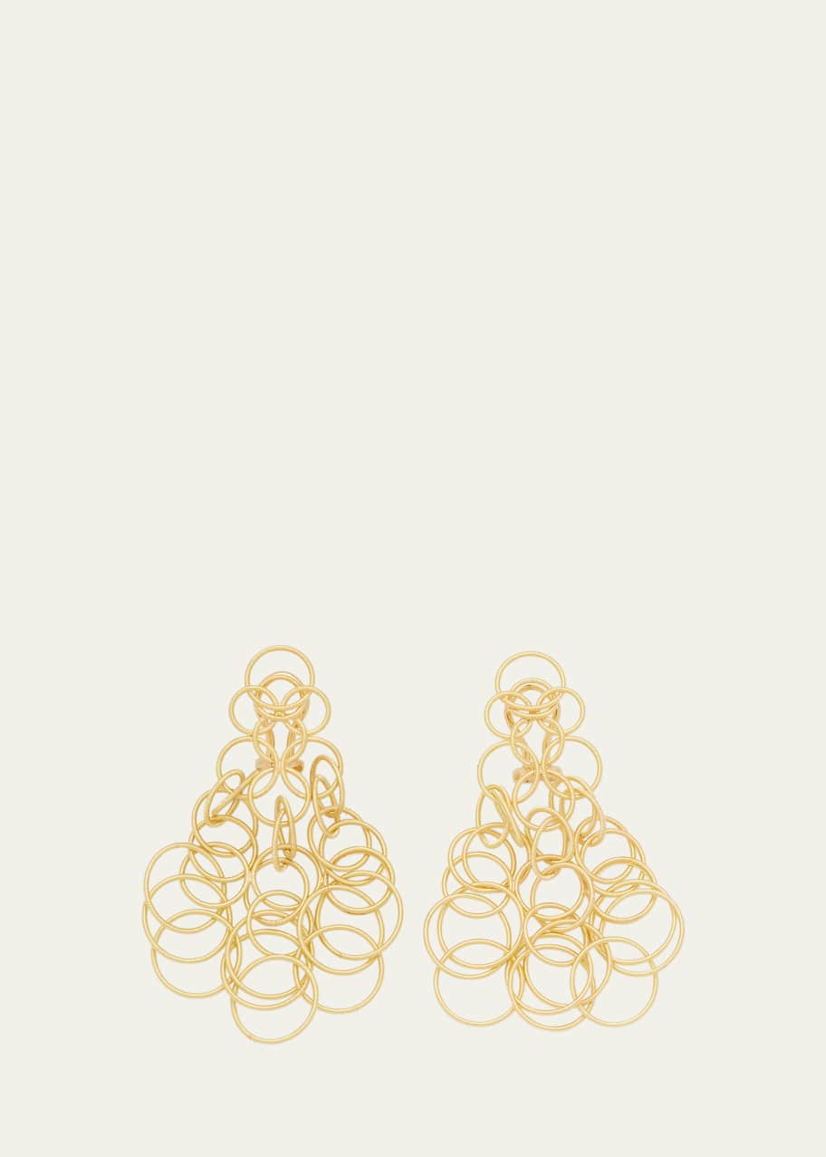 Image 1 of 1: Hawaii 18K Gold Pendant Earrings, 7cm