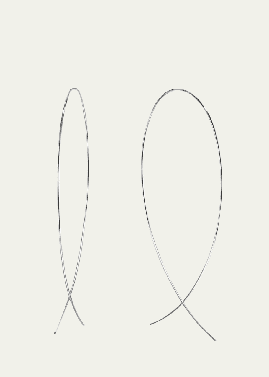 Image 1 of 1: Large Upside Down Hoop Earrings in 14K Gold