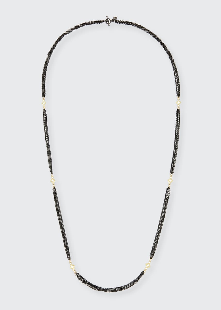 Image 1 of 1: Old World Three-Strand Cable Chain Necklace