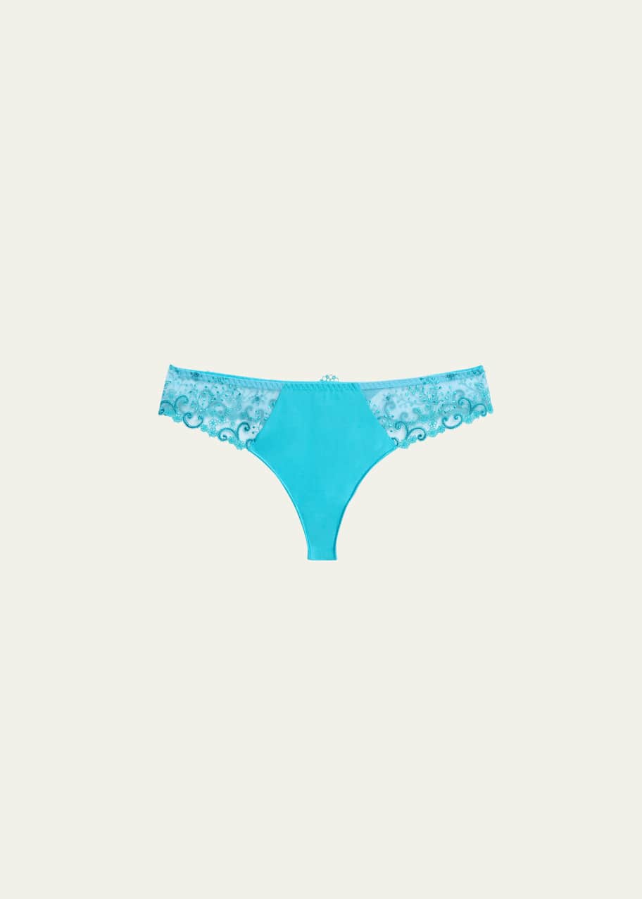 Image 1 of 1: Delice Lace Mesh Thong