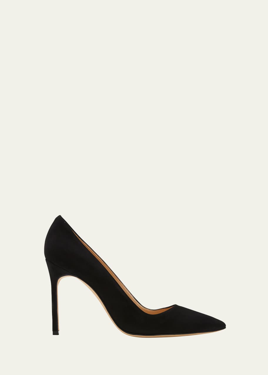 Manolo Blahnik BB 105mm Suede Pump - Bergdorf Goodman