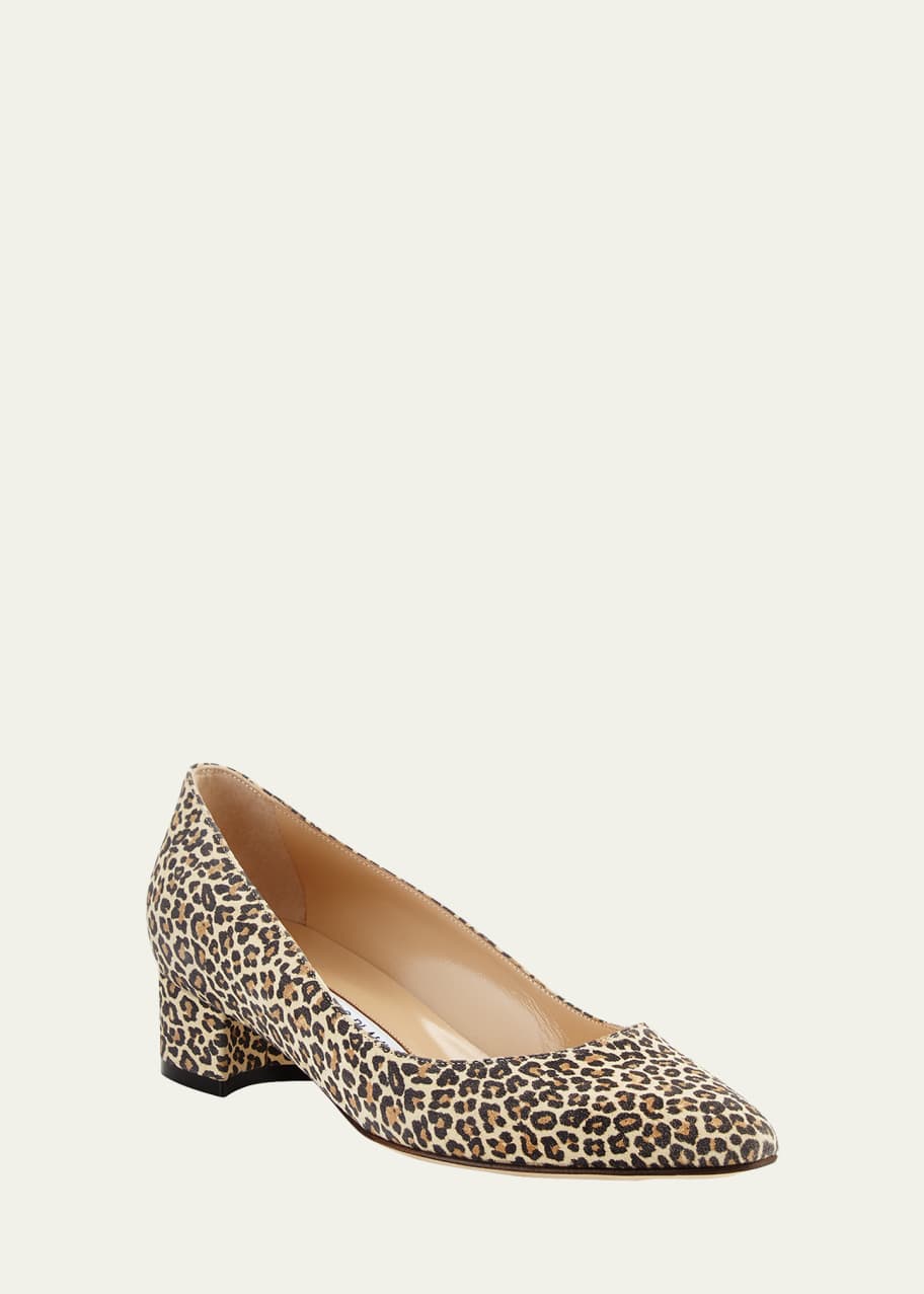 Manolo Blahnik Listony Suede Low-Heel Pumps - Bergdorf Goodman