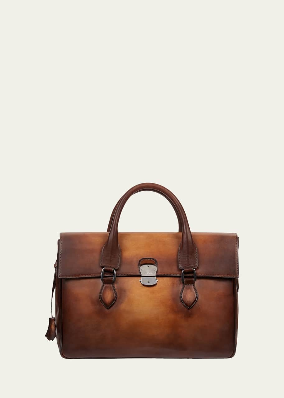 工場直売 Berluti III Gloria Leather Briefcase - Bergdorf Goodman バッグ