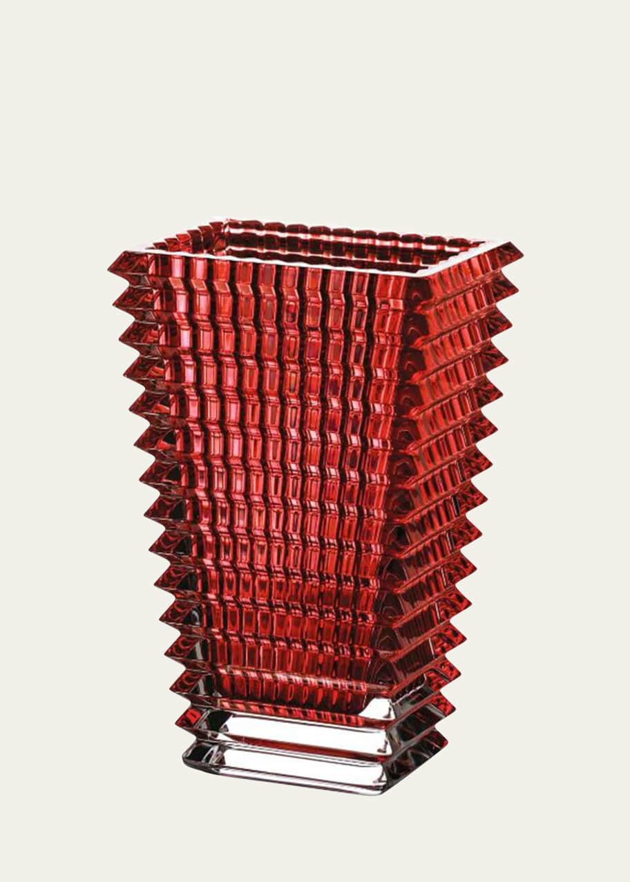 Image 1 of 1: Eye Small Rectangular Red Vase