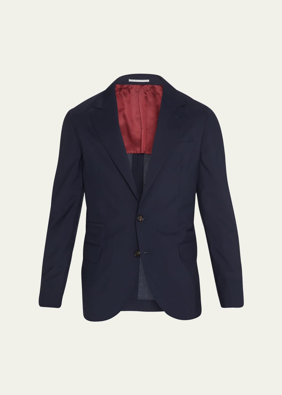 Brunello Cucinelli Men s Three Button Travel Blazer Bergdorf Goodman