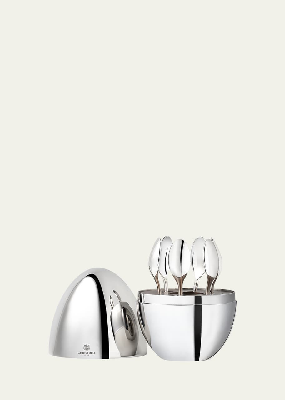 Image 1 of 1: Mini Mood Silver Espresso Spoons, Set of 6