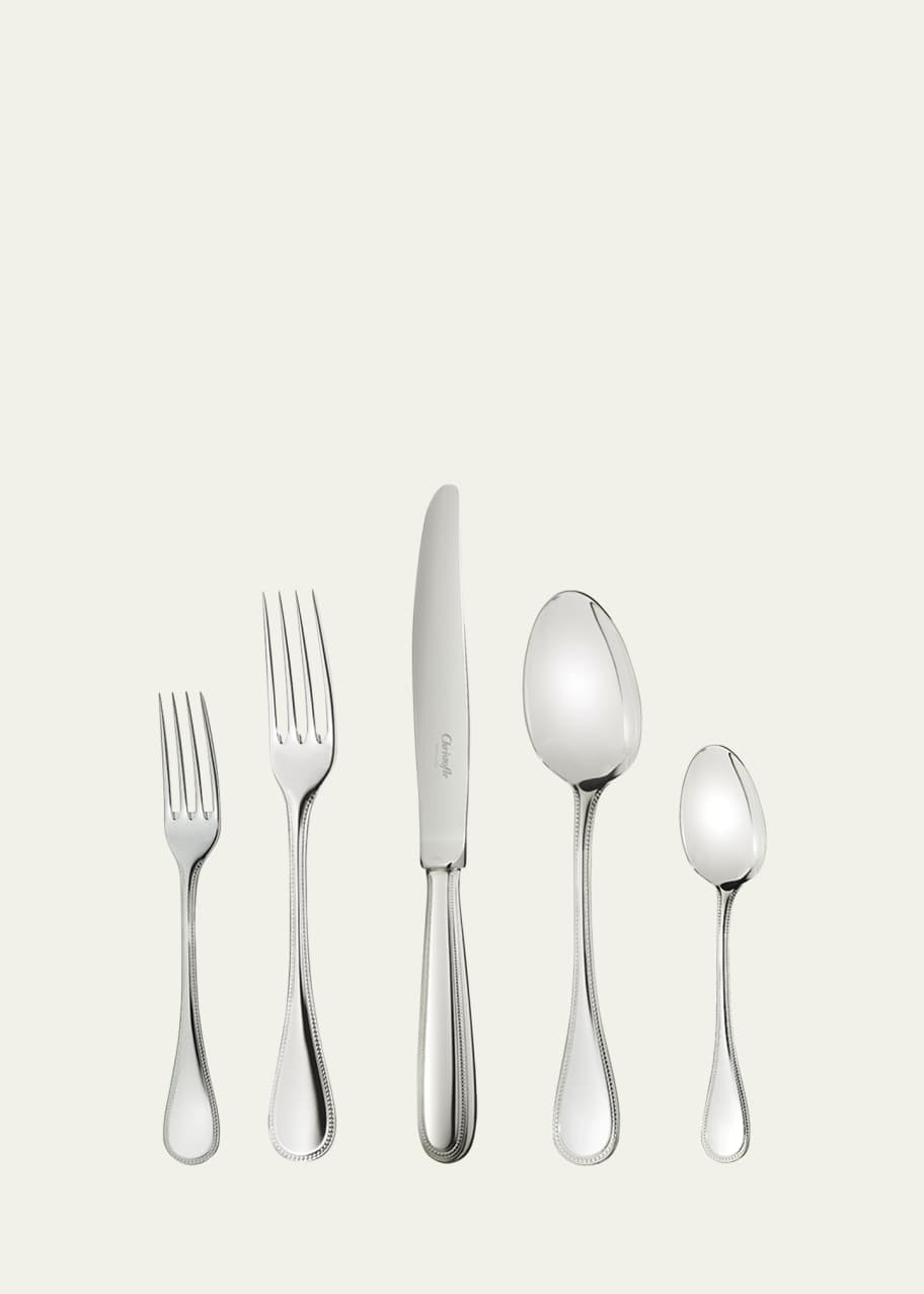 Christofle Perlesシルバーデザートフォーク5本セット Perles 5 Piece Setting -Stainless Steel – Current Home NY