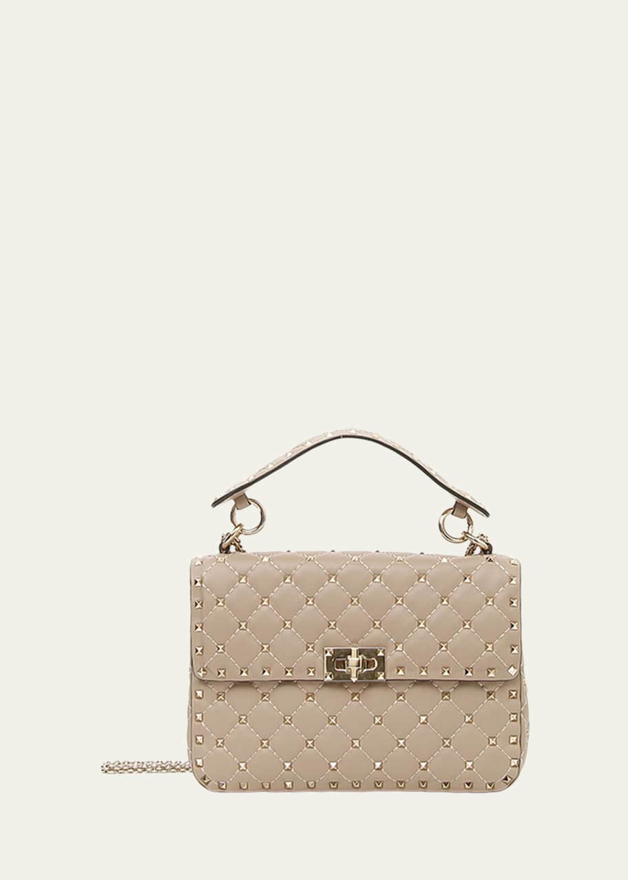 Valentino Garavani Rockstud Spike Medium Quilted Top-Handle