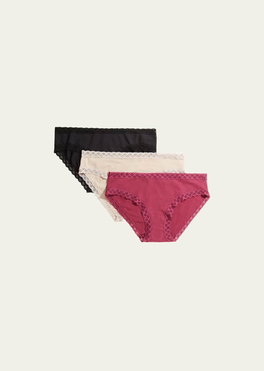 Natori ThreePack Bliss Cotton Girl Briefs Bergdorf Goodman